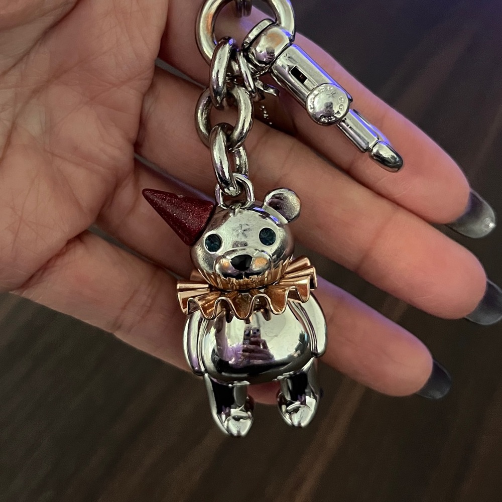 Coach Limited Edition Party Bear Keychain Fob